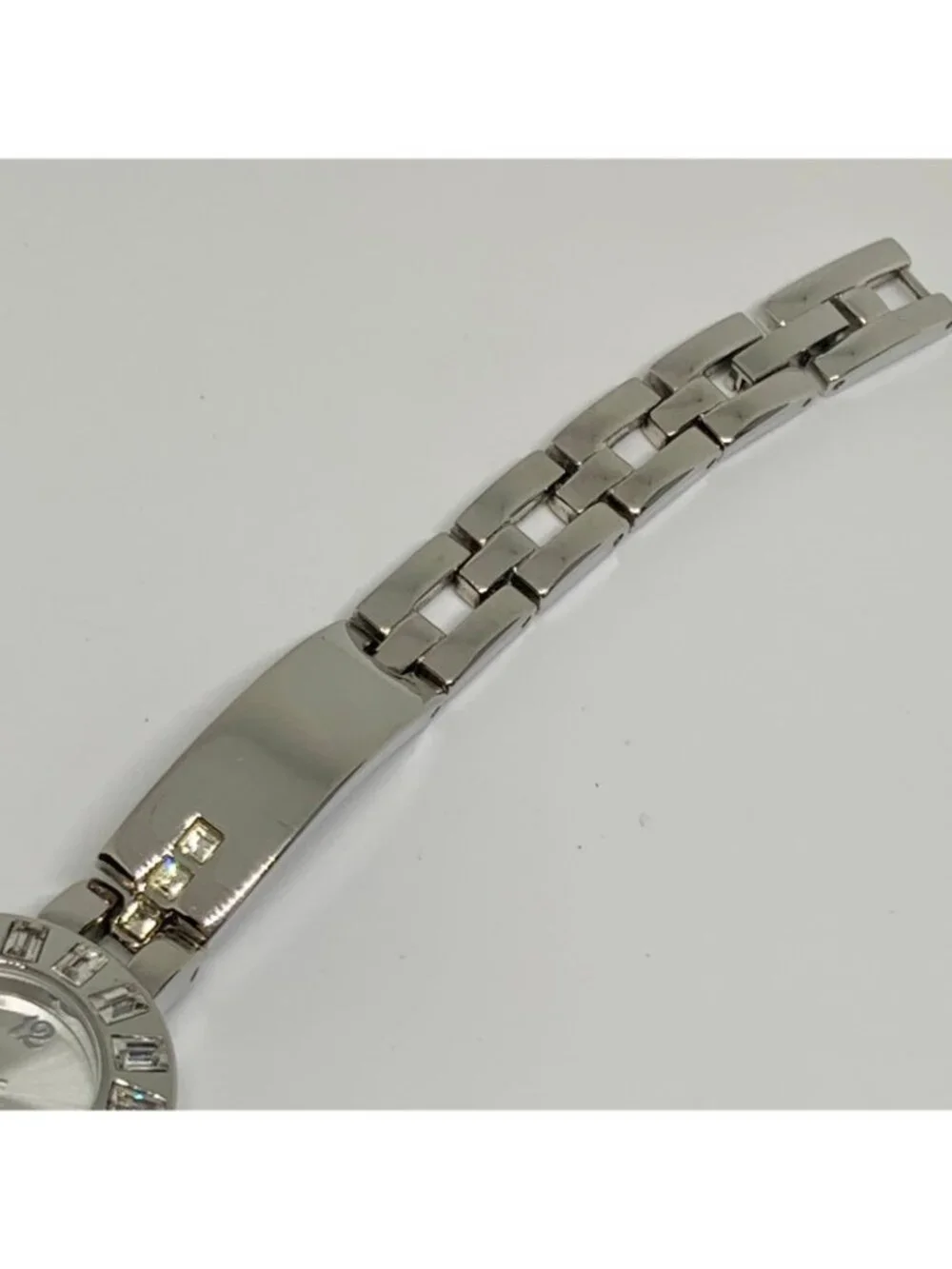 FMD silver tone women watch 22mm crystals quartz analog up to 7.5” running